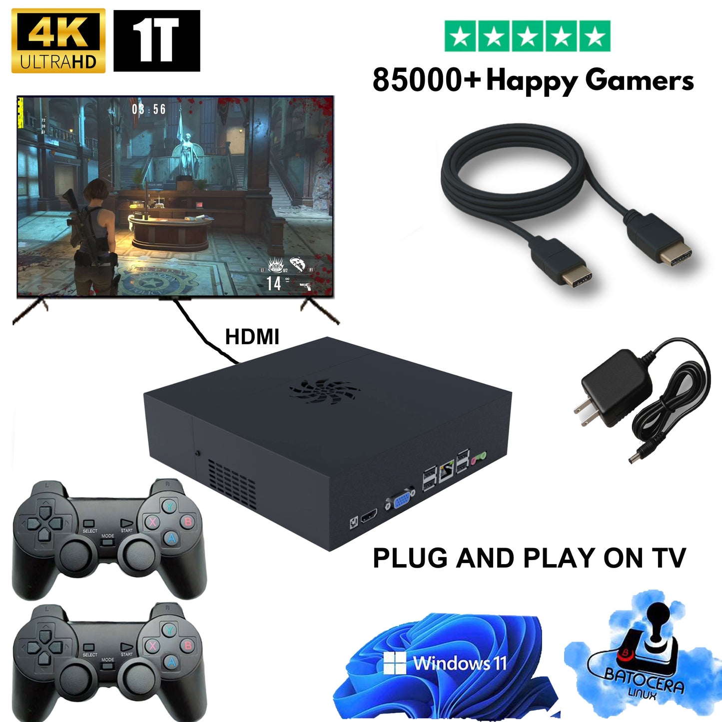 LZAKMR Game Box™ - The Ultimate Retro Game Console