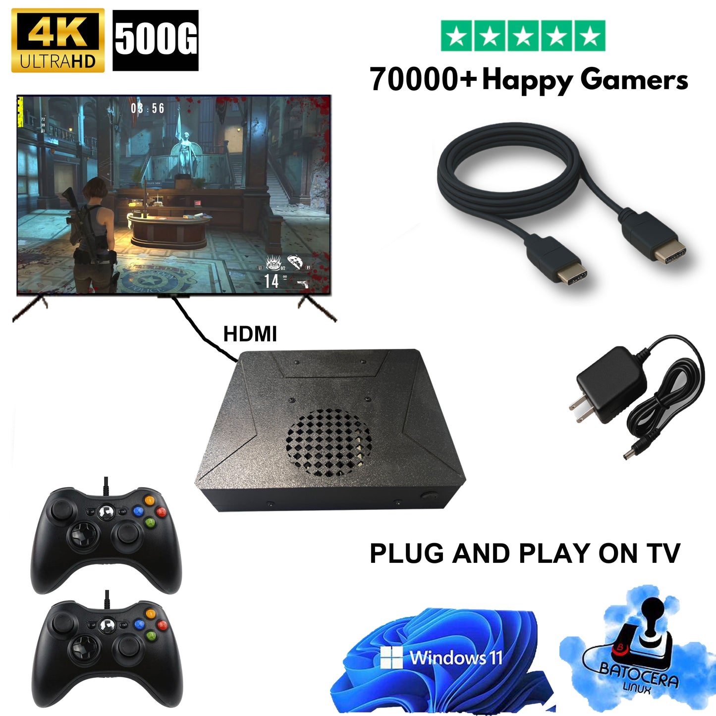 LZAKMR Game Box™ - The Ultimate Retro Game Console