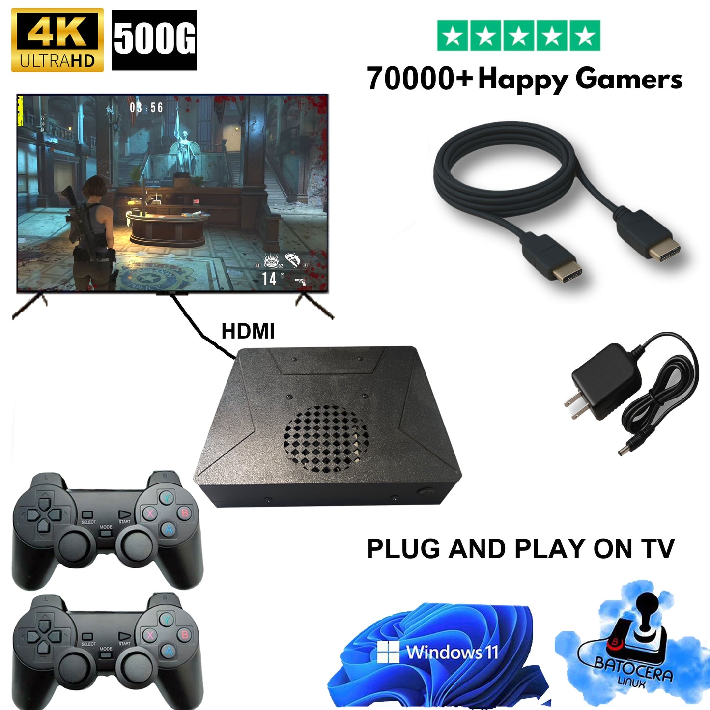 LZAKMR Game Box™ - The Ultimate Retro Game Console